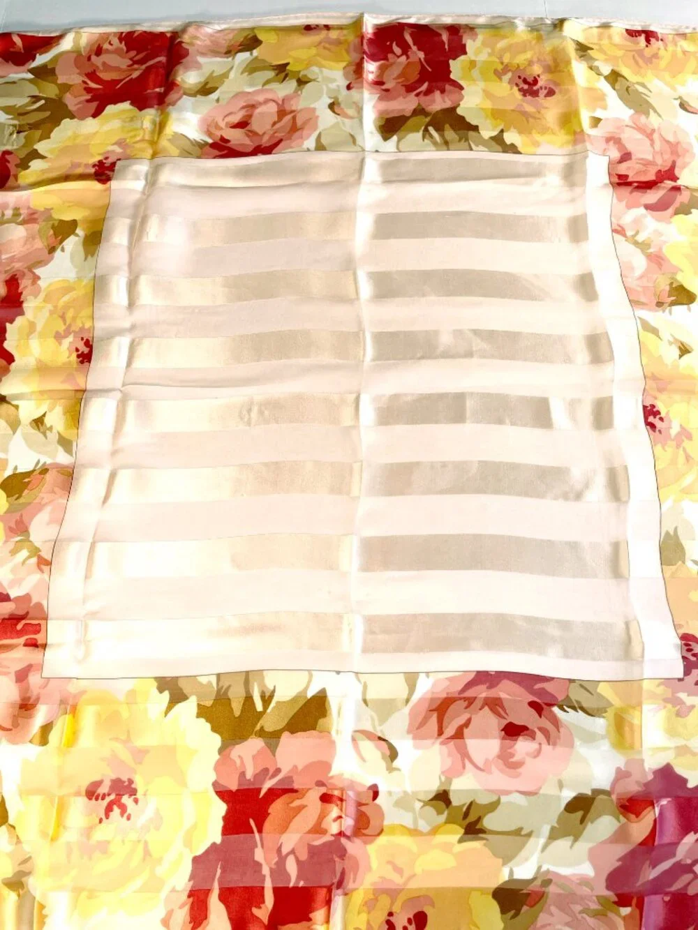 Vintage Yves Saint Laurent Silk Chiffon Scarf
